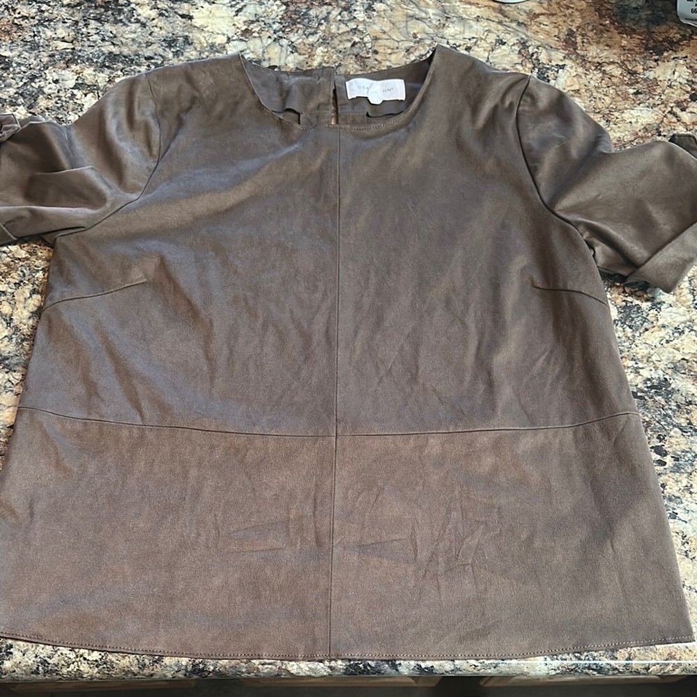 Dear John Brown Suede Blouse